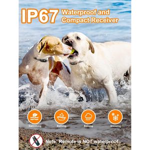 Bousnic <b>Dog</b> Shock <b>Collar</b> 2 Pack 3300 Ft Waterproof Rechargeable Training <b>Collar</b> For <b>Large</b> Medium Small <b>Dogs</b> - Product Image 4