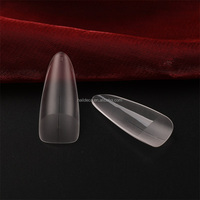 Faux ongles XL en amande, 15 tailles, ultra fins, avec cuticule pré-polie, en gel doux, finition mate, pour salon de manucure