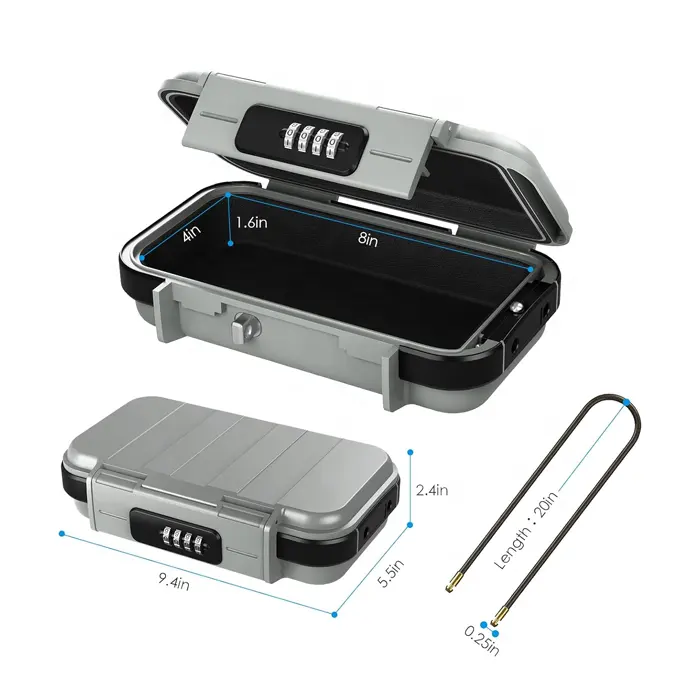Scatola di sicurezza portatile serratura scatola di sicurezza combinazione con codice impermeabile antifurto