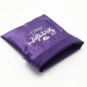 Sacs de protection en soie de luxe personnalisés pour perruques, sacs cadeaux de qualité avec cordon de serrage pour cosmétiques, bijoux, lingerie, sacs à main, pochettes en satin pour cheveux - Product Image 3