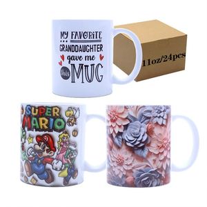 Taza Retro para Café con Leche, Recubierta, de 11 y 15 Onzas, Blanca, para Sublimación por Transferencia de Calor, Manualidades - Product Image 2