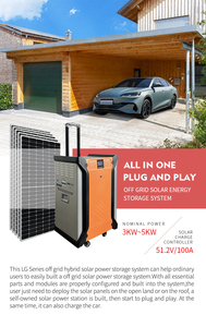 Banque de batteries <span class=keywords><strong>d</strong></span>'énergie solaire portable Batterie Lifepo4 5KWH avec onduleur Centrale électrique à batterie 5KW 10KW avec panneaux solaires - Product Image 2