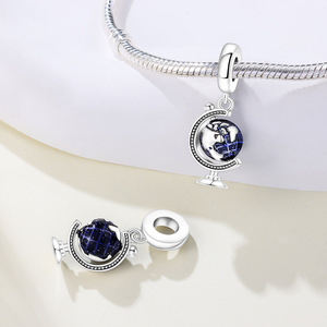 จี้ลูกโลกทองแดงสีขาวขายดี ดีไซน์ดั้งเดิม โดดเด่น สร้อยข้อมือ DIY ระดับไฮเอนด์ อุปกรณ์เสริม ขายส่งสำหรับผู้หญิง - Product Image 5