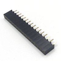 Connecteur d'en-tête femelle 16P à une rangée de pas de 2.54mm