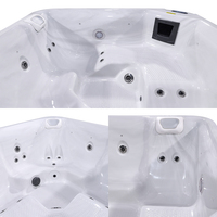 SpaRelax – Bain à remous autoportant moderne en acrylique, économique, avec drain, pour 5 personnes, idéal pour intérieur/hôtel/villa