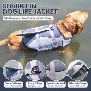<span class=keywords><strong>Gilet</strong></span> de <span class=keywords><strong>sauvetage</strong></span> pour <span class=keywords><strong>chien</strong></span> de qualité supérieure, léger, en polyester imprimé, durable, motif requin, pour la natation et le <span class=keywords><strong>sauvetage</strong></span> - Product Image 1