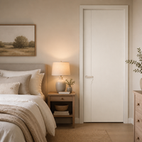 Porte de chambre en bois mélaminé avec couleur personnalisée, isolation phonique et bordure PUR pour la rénovation en gros des hôtels