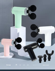 Inteligente Mini Double-Headed Elétrica Fascia Gun Muscle Relaxer Fitness Vibração Choque para o Pescoço Membrana Massagem Ferramenta - Product Image 2