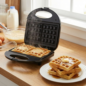 Piastra Elettrica WndSeven Mini per <span class=keywords><strong>Waffle</strong></span> e Tostiera per Sandwich con Doppio Riscaldamento e Funzione Mantenimento Calore 750W - Product Image 4