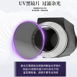 Mini Dual Light UV Flashlight 365nm White Light Rechargeable USB <b>Charging</b> For Gemstone Authentication Detection - Product Image 4