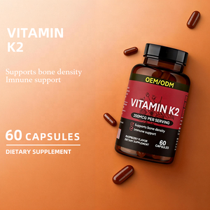 كبسولات فيتامين K2 بتركيز 200 ميكروغرام (بنكهة التوت) - 60 كبسولة لدعم كثافة العظام والمناعة، تصنيع حسب الطلب وعلامة تجارية خاصة - Product Image 2