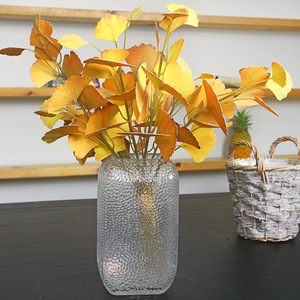 Bouquet de feuilles de Ginkgo artificielles Yihua Floral Art, jaune vert, en plastique, décoration d'intérieur, arrangement floral - Product Image 3