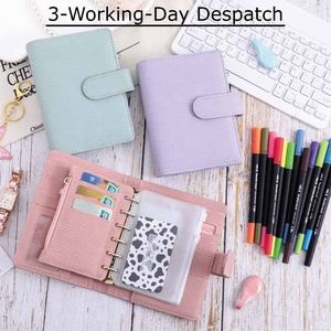 Agenda Yihe Best Seller A7 con Anillas, Cubierta de Cuero Saffiano Epi, Planificador, Sistema de Organización de Dinero con Sobres para Efectivo, Espiral - Product Image 5