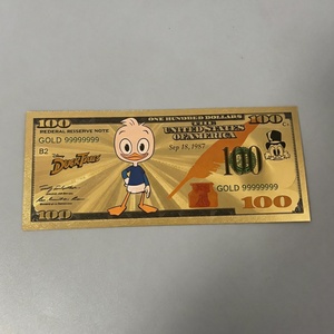 6 billets de banque en feuille d'or nouvellement conçus inspirés de la série de dessins animés américaine DuckTales, monnaie plaquée or 24 carats pour collection et cadeaux - Product Image 6