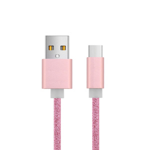 Sáng bóng long lanh PVC USB để Loại-C 5A nhanh chóng sạc cáp với tinh khiết dây dẫn đồng cho <span class=keywords><strong>Android</strong></span> cho máy tính & máy quét mã vạch - Product Image 1