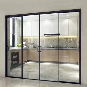 Moderne design glazen schuifdeuren voor woonkamer, slaapkamer, appartement. Afgewerkte glasvezel scheidingswand met waterdichte eigenschappen. - Product Image 3