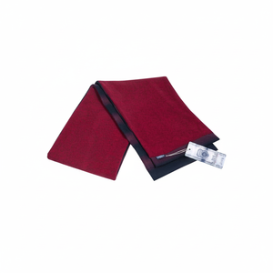 <b>Red</b> <b>Wool</b> Patterned Weaving Double Sided Fur Scarf for Male One Size - Product Image 2