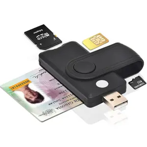 Usb 2.0 5 Trong 1 SIM SD TF ID IC Đầu Đọc Thẻ Thông Minh Đa Cổng