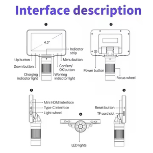 Factory Lab HD Digital Stereo <strong>Microscope</strong> <strong>USB</strong> Wireless <strong>Output</strong> LED Light Source for Industrial Video Phone PCB Soldering Repair - Product Image 5