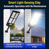 Lampe solaire LED IP65 pour extérieur, idéale pour la maison, la cour, la rue ; avec télécommande intelligente et détecteur de mouvement, fixation murale