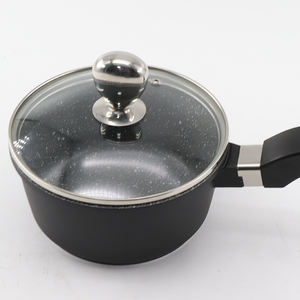 Pot à lait rond bon marché traditionnel européen <span class=keywords><strong>casserole</strong></span> en <span class=keywords><strong>aluminium</strong></span> moulé sous pression avec bouton en acier inoxydable pot à sauce à fond à induction - Product Image 2