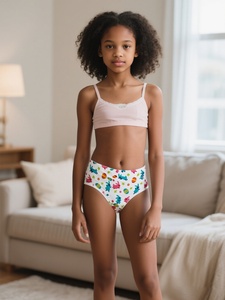 Pantalon d'été pour bébé fille <span class=keywords><strong>OKIDS</strong></span> en fibre de bambou respirant et imprimé - Product Image 1