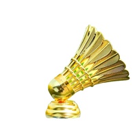 Trophée en cristal 3D gravé créatif pour passionnés de badminton, accessoire de décoration intérieure de voiture, idéal pour les compétitions, avec son de qualité