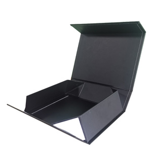Recycled Custom Luxury Magnetic <b>Gift</b> Paper Box <b>Black</b> Garments <b>Gift</b> Clothing <b>Boxes</b> Folding Packaging with Gold Logo - Product Image 2