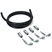 Tuyaux flexibles de climatisation automobile portables et extensibles en caoutchouc EPDM/NBR pour R134a, double tuyau de drainage d'échappement, à découper