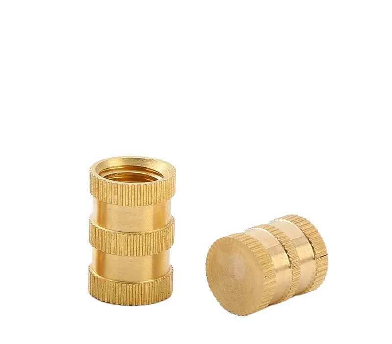 A-type M3 * 4.5 * 6L double inverted through-hole Injection Molding Copper Screws Insert Female Pin Brass Nut