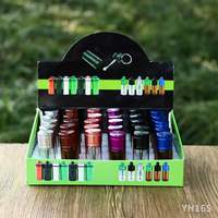 Récipients tubulaires de poudre de médecine en verre transparent de 15ml stockage pratique flacon en verre ambré bouchon à vis couvercle en aluminium bouteilles en verre