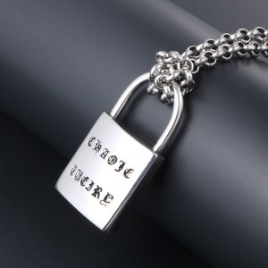 SP644สร้อยคอแฟชั่นสำหรับผู้ชายจี้ล็อคสแตนเลสพร้อมดาวแปดแฉก - Product Image 4