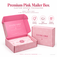 Boîtes d'emballage en carton ondulé personnalisées avec logo, design pliable rose, pour bouteilles de parfum, sacs à main, livraison de colis