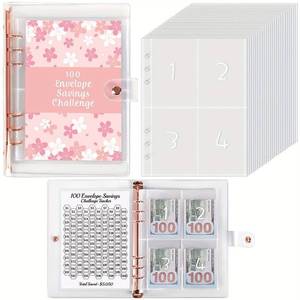 Pages de rechange pour classeur à feuilles mobiles A5, 25 feuilles, 100 grilles, numéros de série 1-100, 6 anneaux, matériau plastique durable - Product Image 4
