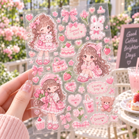 Autocollants 3D gonflés personnalisés en gros, feuilles d'autocollants mignons de dessins animés, étiquettes décoratives auto-adhésives DIY Kawaii pour cadeaux d'enfants