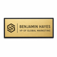 Épinglette personnalisée en aluminium ODM avec logo, épingle gravée en alliage de zinc avec fermoir de sécurité pour uniformes de personnel et identification des employés