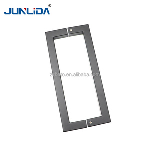 Cao cấp tùy chỉnh chất lượng cao 304 thép không gỉ Matt màu đen ống vuông cửa kính xử lý - Product Image 6
