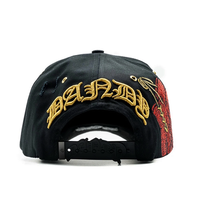 Casquette de baseball 5 panneaux personnalisée, brodée, en coton et daim, avec strass, pour l'extérieur, style Snapback A-Frame