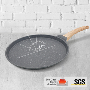 Sanlang bán buôn bánh pizza Pancake phẳng <span class=keywords><strong>TAWA</strong></span> cảm ứng dưới 8in 10in Vòng Crepe Chảo không dính - Product Image 4