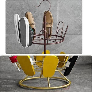 Vente en gros Porte-chaussures amovible simple et rotatif multicouche Armoire à chaussures sur pied pour le rangement des pantoufles de soleil Fils Balcon - Product Image 4