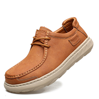 Grandes chaussures décontractées en cuir, chaussures décontractées en cuir tendance pour l'extérieur, vente directe d'usine OEM et vente en gros