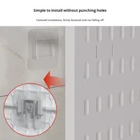 Crochets de panneau perforé en plastique sans perçage, crochets muraux polyvalents universels pour entrée, panneau perforé multifonctionnel