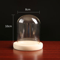 Vente en gros Dôme en verre cloche en forme de U personnalisé avec base pour décoration Cadeau fleurs conservées dans un dôme en verre