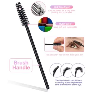 Strumento per il trucco delle estensioni delle ciglia all'ingrosso accessori per pennelli per l'estensione delle ciglia bianche con pennello e pinzette e benda per gli occhi - Product Image 2