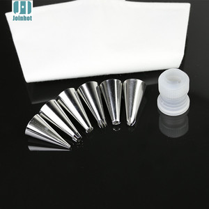 Piping Tool Set With 6 Stainless Steel Nozzles Reusable For Cake Decorating - Product Image 2