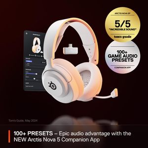 หูฟังเกมมิ่งไร้สาย SteelSeries <span class=keywords><strong>Arctis</strong></span> Nova <span class=keywords><strong>5</strong></span> รองรับหลายระบบ แบตเตอรี่ใช้งานได้นาน 60 ชั่วโมง ความหน่วงต่ำ 2.4GHz สำหรับโทรศัพท์มือถือ - Product Image 2