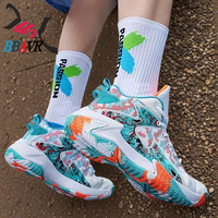 Chaussures de basket-ball graffiti tendance pour hommes, fabriquées en Chine