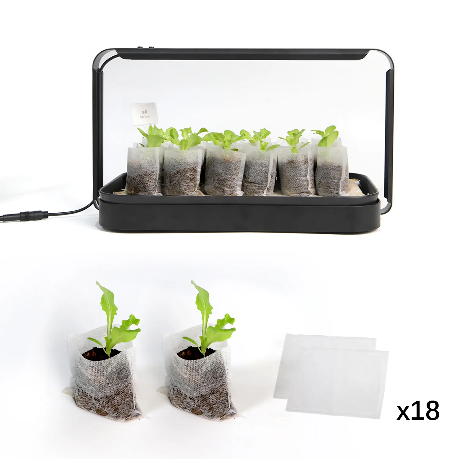 Origineel Ontwerp Indoor Led Tuinkweeksysteem Hydrocultuur Groenteplanter Slimme Kweeksystemen Met Ons Plug