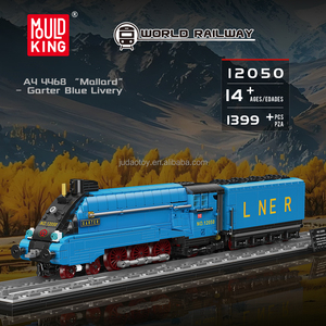 Mould <span class=keywords><strong>King</strong></span> 12050 A4 U468 Mallard Garter Blue Livery Model Train MOC Building Blocks Kit <span class=keywords><strong>Jouet</strong></span> éducatif Cadeau de Noël - Product Image 2
