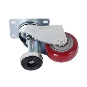 3-Zoll-Bürostuhl-Lenkräder Low Profile Swivel und Rigid Nylon Plate Rollen mit Gummi OEM anpassbar - Product Image 4